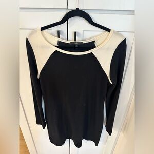 Tart Black & Ivory Colorblock Long Sleeve Dress – Size S